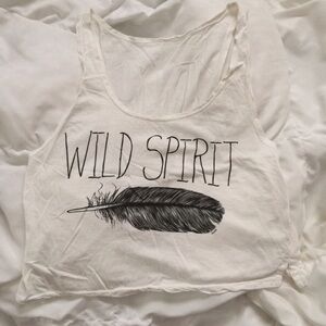 Brandy Melville White 'Wild Spirit' Tank Top